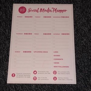 Perfectly Posh social media planner pad